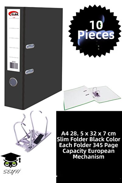 SEYFİKİRTASİYE A4 Office Folder Office Document Organizer Folder Double Metal...