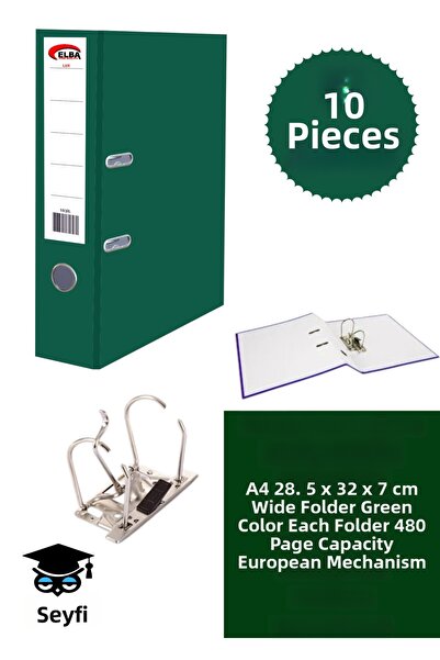 SEYFİKİRTASİYE Офис папка - Двойна халка, европейски метален механизъм, разли...