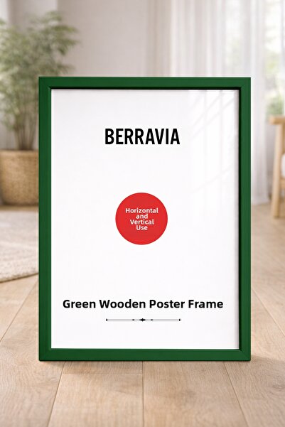 BERRAVIA Tablou, Poster, Ramă pentru tablouri, Ramă din lemn - VERDE