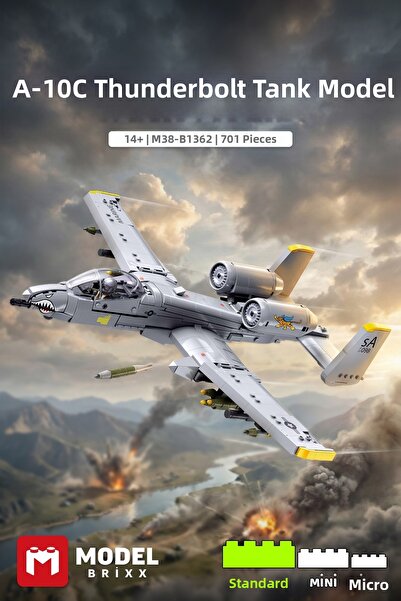 ModelBrixx A-10Cs Thunderbolt Tank Destroyer Building Block Set – 701 Pieces
