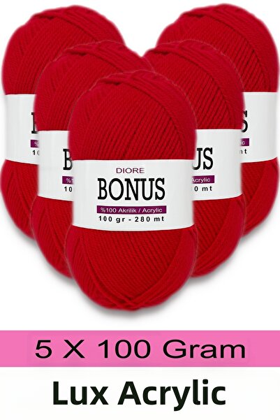 BONUS 5 x 100 γραμμάρια Κλασικό Πολυτελές Ακρυλικό Νήμα 824