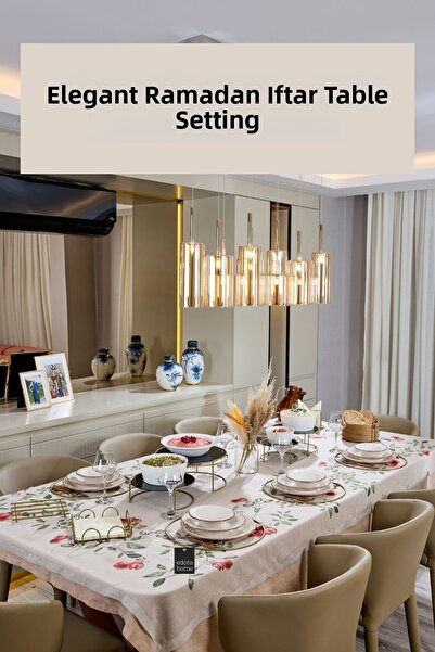 Edora Home Special Iftar Table Presentation Set for Ramadan |   Gold Detailed...