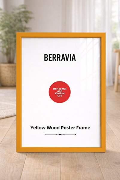 BERRAVIA Painting, Poster, Picture Frame Wooden Frame - Yellow