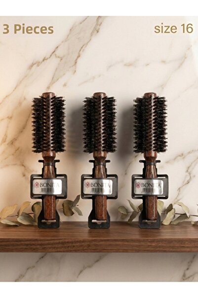 BONİTA Professional Wooden Blow Dry Brush - No: 18 - High Heat Resistant 🌸