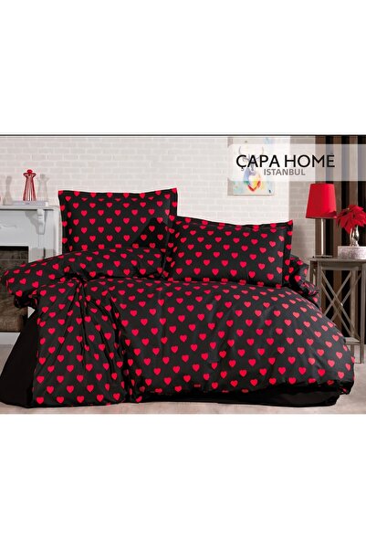 Çapa Home طقم غطاء لحاف مزدوج من قماش البوبلين 100% قطن، 63 خيطًا، مزين بنمط ...