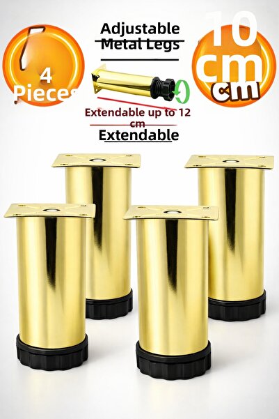 Badem10 Dulap reglabil Mobilier Canapea Baza Suport metalic Picior 10 Cm Pici...