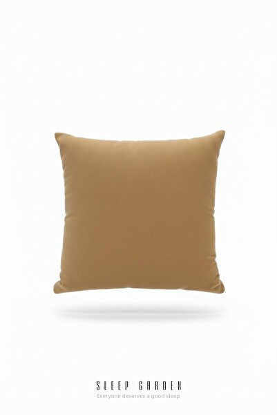 Sleep Garden Erguvan Series Velvet Mustard Yellow Decorative Throw Pillow 45X45