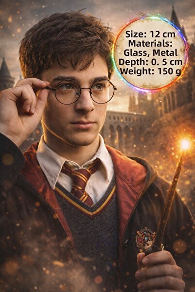 TOYFEST Harry Potter Round Glasses |   Wizarding World Official Cosplay Costu...