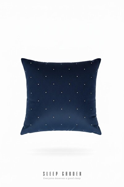 Sleep Garden Erguvan Series Velvet Blue Stone Decorative Throw Pillow 45X45