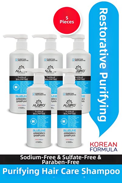 Algro Salt-Free Purifying Hair Care Shampoo with Repairing Plant Extracts, Su...