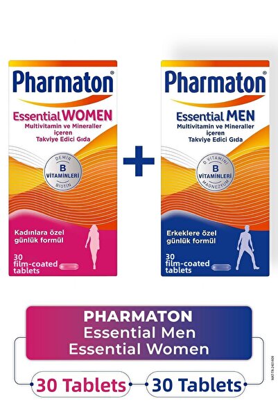 Pharmaton Essential Women 30 Tablets + Essential Men 30 Tablets