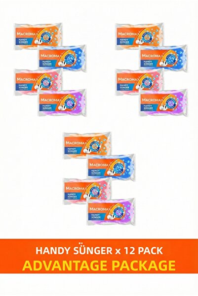 MACROMAX Burete practic pentru vase cu pori mari, pachet avantajos de 12 bucăți