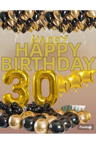 Mehca مفهوم عيد ميلاد البالغين السعيد بعمر 30 سنة، 66 قطعة
