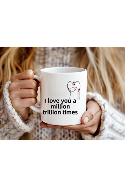 Beramussa كوب مكتوب عليه 'أنا أحبك بعشرة ملايين تريليون' - كوب هدية رومانسي و...