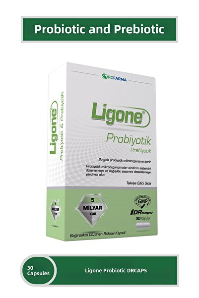 Ligone بروبيوتيك دي آر كابس كبسولات عشبية 30 كبسولة 5 مليارات وحدة تشكيل بكتيرية