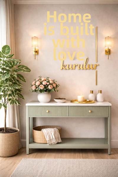 LAZORİAE The Nest Is Built with Love – Premium Wood & Plexiglass 3D Wall Deco...