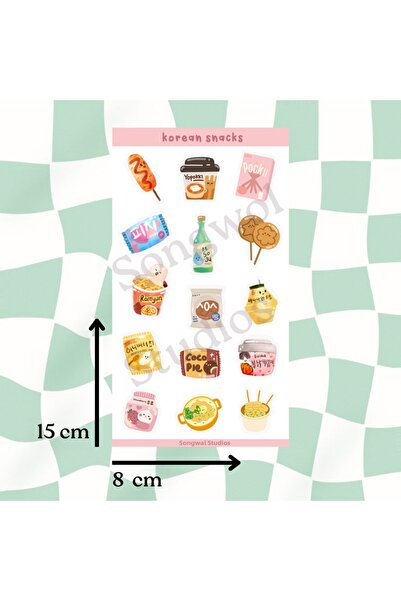 Songwol Studios Autocolant tematic cu gustări coreene, Decalcomanie, Bullet J...