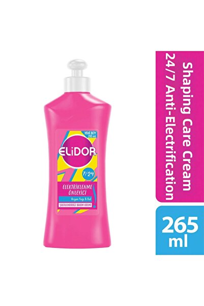 Elidor 7 24 Styling Hair Care Cream Anti-Frizz Argan Oil Honey 265 ml