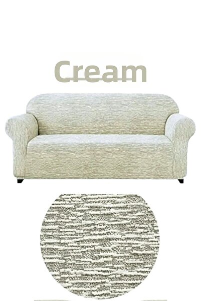 EJMEL Jacar Tree Bark Pattern Fabric 2-Person Sofa Cover Seat Cover Elastic S...