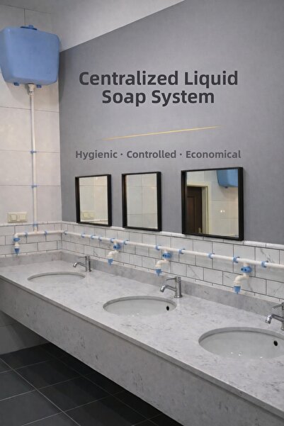 hilal kimya 20-литрова система за дозиране на сапун с централен резервоар с н...