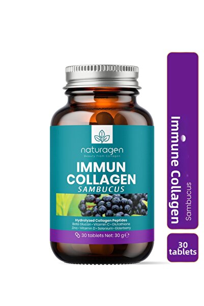 Naturagen Immun Collagen Elderberry 30 Tablets |   Karamürverli |   Hydrolyze...