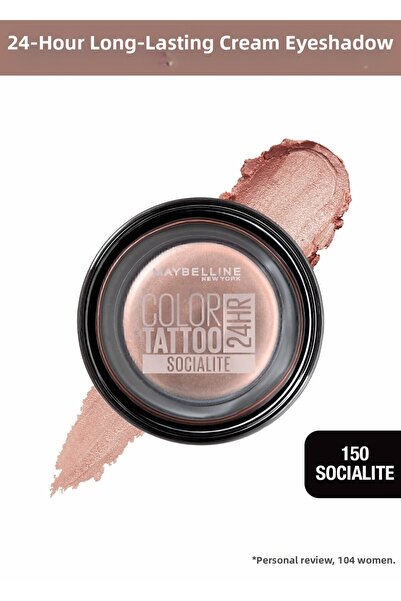 Maybelline New York كريم ظلال العيون كريمي - كولور تاتو 24 ساعة 150 سوسيالايت...