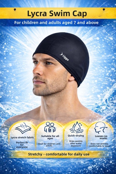 Liggo Капак от ликра, капак за басейн, морски капак, капак за плуване