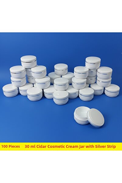 demethome Cutie de lux cu dungi albe 30 ml goală pentru pomadă-crem-cosmetice...