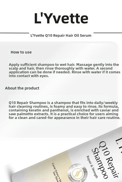 L'Yvette Anti-Oil, Caffeine & Keratin-Infused, Salt-Free & Sulfate-Free Strengthening Hair Care Shampoo for Anti-Hair Loss & Thinning Hair