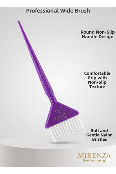 mirenza cosmetic Επαγγελματική βούρτσα βαφής μαλλιών μωβ |   Βούρτσα για βαφή...