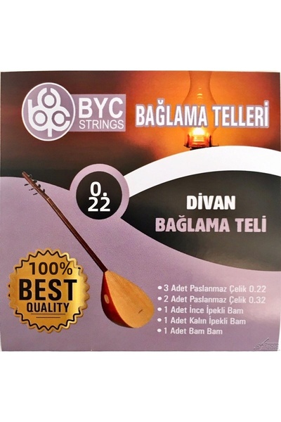 7nota LongMoon BYC22 022 Set de corzi pentru Divan Saz (au corzi bam bam)