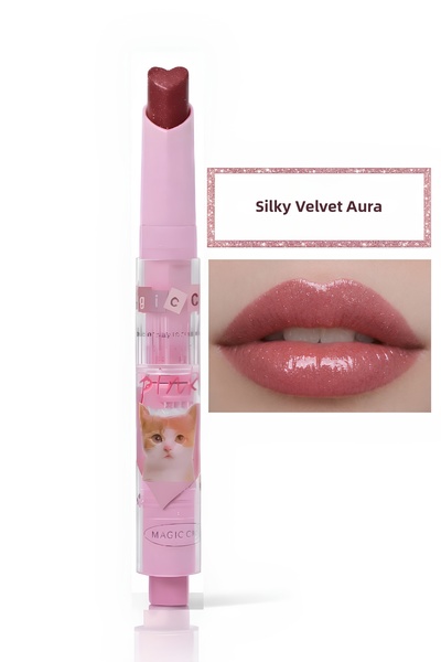 magic casa Glittery Velvet Aura 03 – Heart-Shaped, Glass-Shiny Moisturizing L...