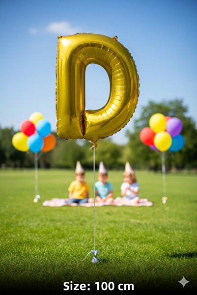 Deniz Party Store بالون فويل ذهبي حرف D 100 سم