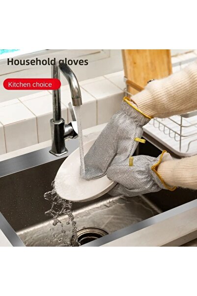 TOPALAKTİCARET Kitchen Bathroom Multi-Purpose Wire Dishwashing Gloves Cleanin...