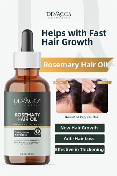 DEVACOS زيت الروزماري المركب لتساقط الشعر والشعر التالف، زيت البيوتين السريع ...