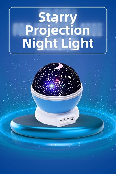 Epilons Starry Night Light Purple Projection Look Table Lamp Color Changing