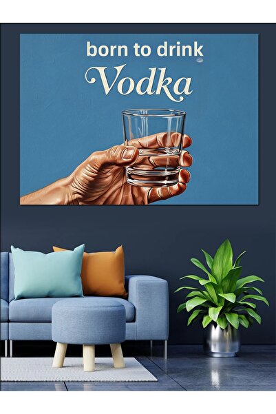 KanvasSepeti Водка напитка Висококачествена маслена боя текстура Платно Платн...
