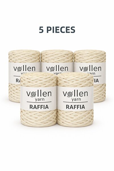 vollen yarn Premium 200Gr Raffia Yarn 5-Pack Raffia Ç Bag Supla Crochet Hook ...