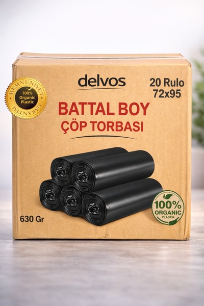 naft 20 Rolls of Garbage Bags, Large Size, 10 Packs (1 Box) 72X95 Garbage Bags