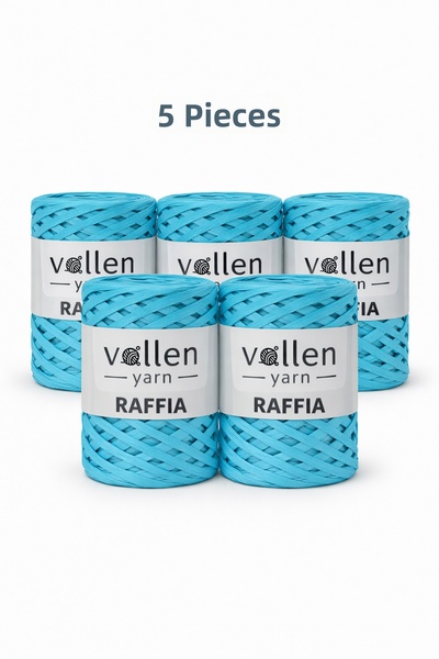 vollen yarn Premium 200Gr Raffia Yarn 5-Pack Raffia Ç Bag Supla Crochet Hook ...