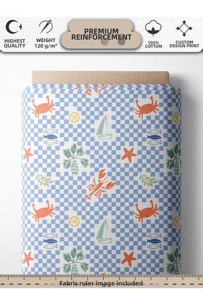 FabricsTown 100% Βαμβακερό ύφασμα Ranforce 100x240 εκ. 120 γρ./τ.μ. Ψηφιακή ε...