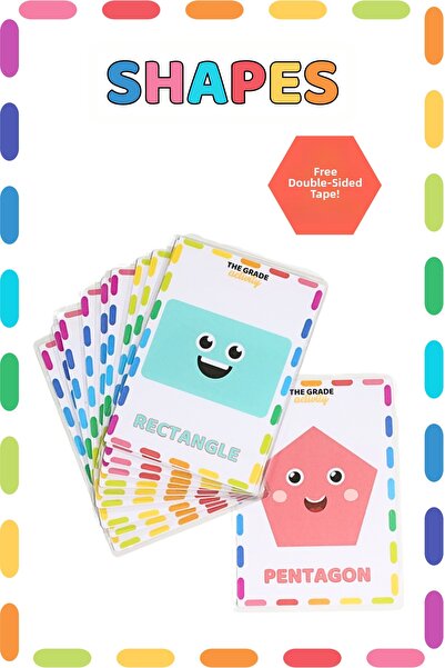 The Grade Activity English Shapes English Educational Set for Kids English Ed...