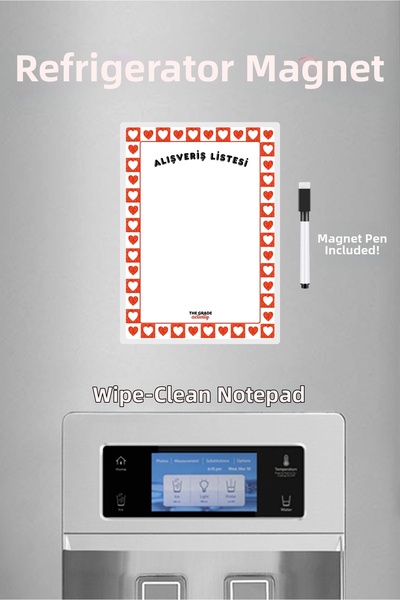 The Grade Activity Suport magnetic pentru note pentru frigider, lista de cump...