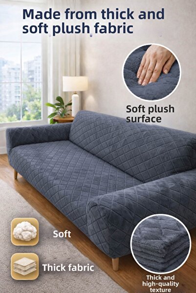 Faiend غطاء أريكة مرن من ويلسوفت الناعم يتسع لـ 3 أشخاص |   غطاء مقعد غير قاب...