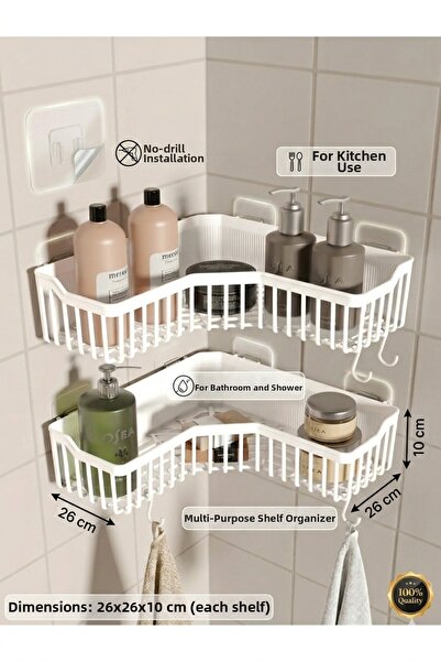 GenelTedarik RAFĂ DE BAIE, RAFĂ DE COLȚ PENTRU DUȘ, MONTARE PRIN ADEZIV, FĂRĂ...