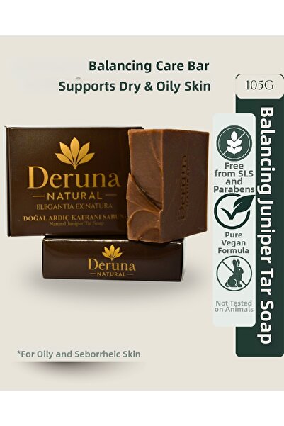 DERUNA NATURAL صابون قطران العرعر الطبيعي - سلسلة خاصة مع إضافة زيت الزيتون و...