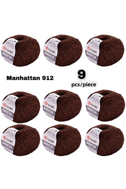 Yarnart Set de 9 fire de tricotat manual Manhattan, fire de tricotat Amigurumi