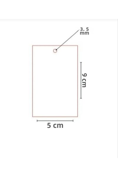 Copyder Etichetă de preț cu șnur 5x9 cm 1000 bucăți