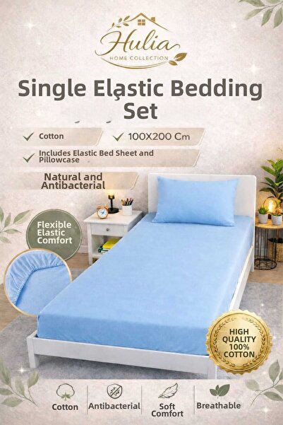 Altıntaş soft Fitted Sheet Set Single Fitted Cotton Piece Soft-Textured Natur...