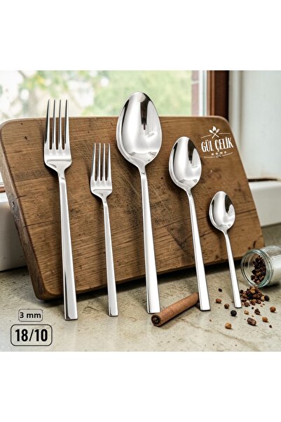 KAVEH 60 Piece 12 Person Plain Simple Model Fork Spoon Set 304 Steel 18/10 1....
